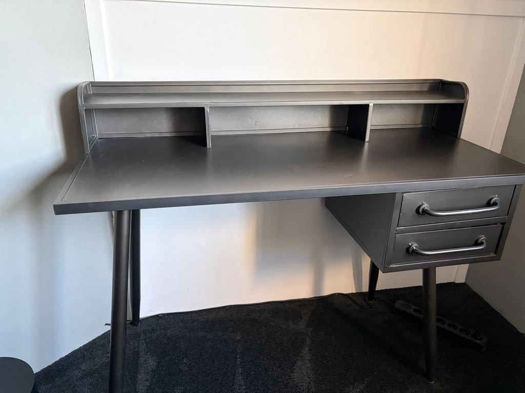 Bureau van ijzer merk By Bo, Huis en Inrichting, Bureaus, 120 cm, Met lades, 50 cm, Ophalen of Verzenden