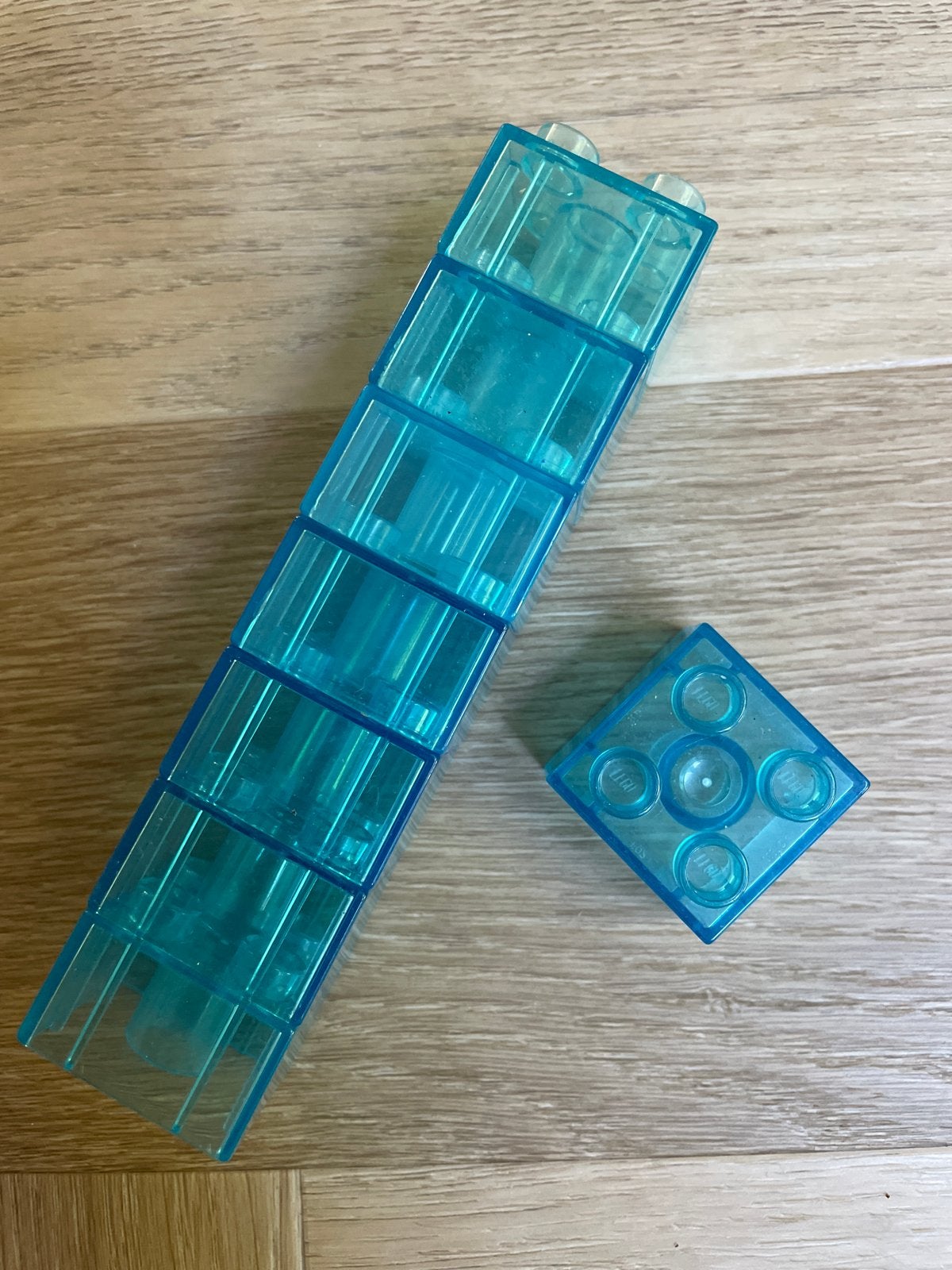 Gebruikte doorzichtige Lego Duplo blokjes 4 noppen, Ophalen of Verzenden, Gebruikt, Losse stenen, Duplo