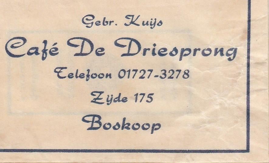 De Driesprong Zijde Boskoop - gebr. Kuijs, Ophalen of Verzenden