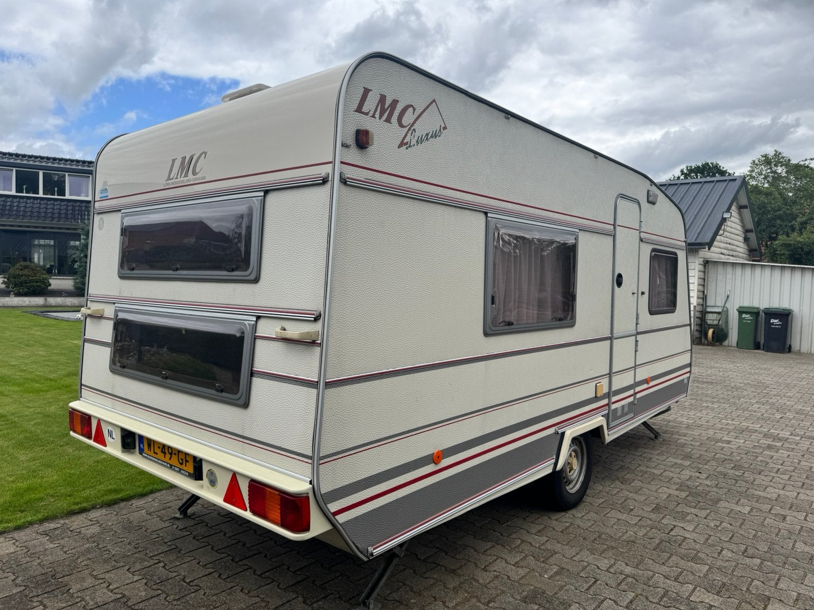 Mooie LMC MÜNSTERLAND 480 TKM *stapelbed*tent*panoramaluifel, Caravans en Kamperen, Bedrijf, 750 - 1000 kg, _, Dwarsbed