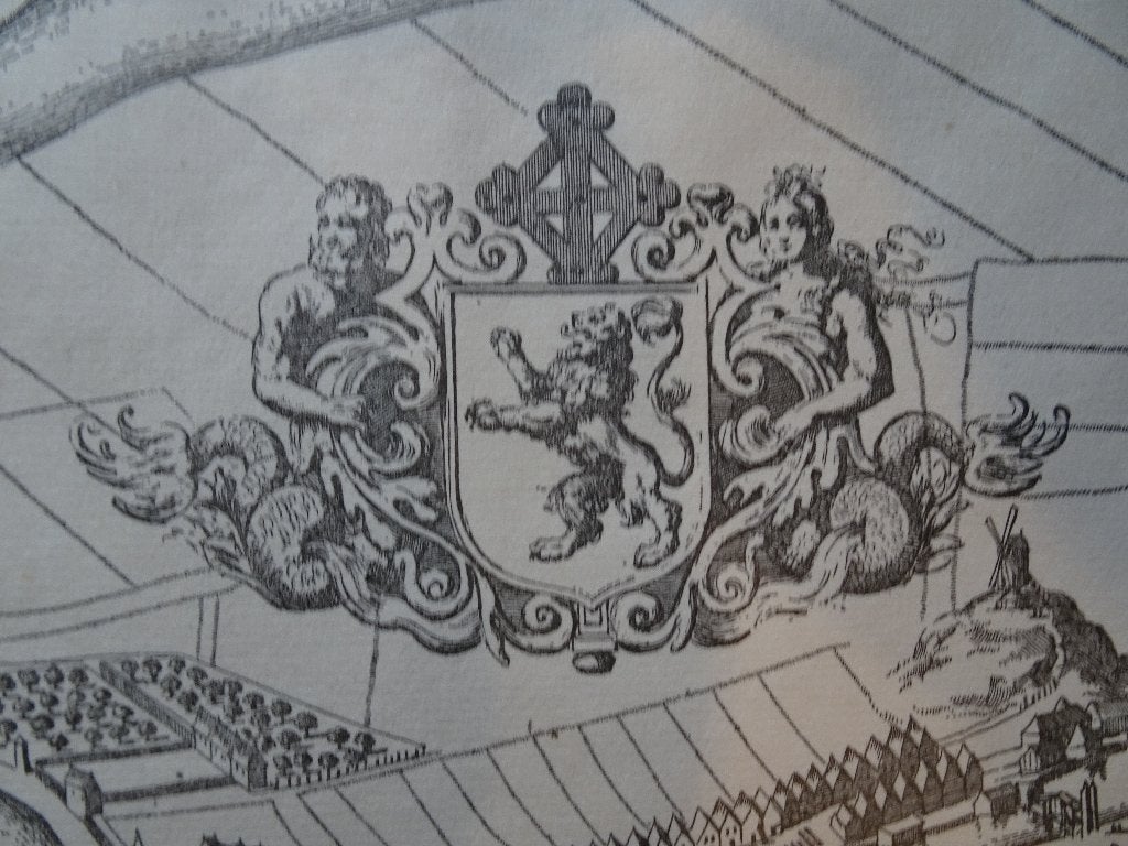 gravure plattegrond Zierikzee, Zeeland, Jan Luyken 19e eeuw, Antiek en Kunst, Ophalen of Verzenden, Cartografie, Gravure, Origineel