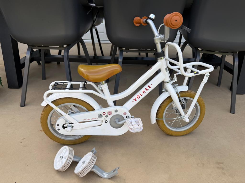 Kinderfiets 12 inch, Fietsen en Brommers, Fietsen | Kinderfietsjes, Gebruikt, Minder dan 16 inch, Zijwieltjes, Schijfrem, Ophalen