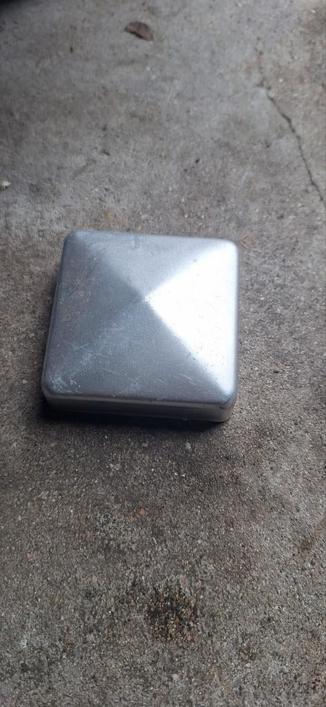 Hekwerk paalkap verzinkt 70x70mm, Ophalen of Verzenden, Nieuw, IJzer, Overige typen