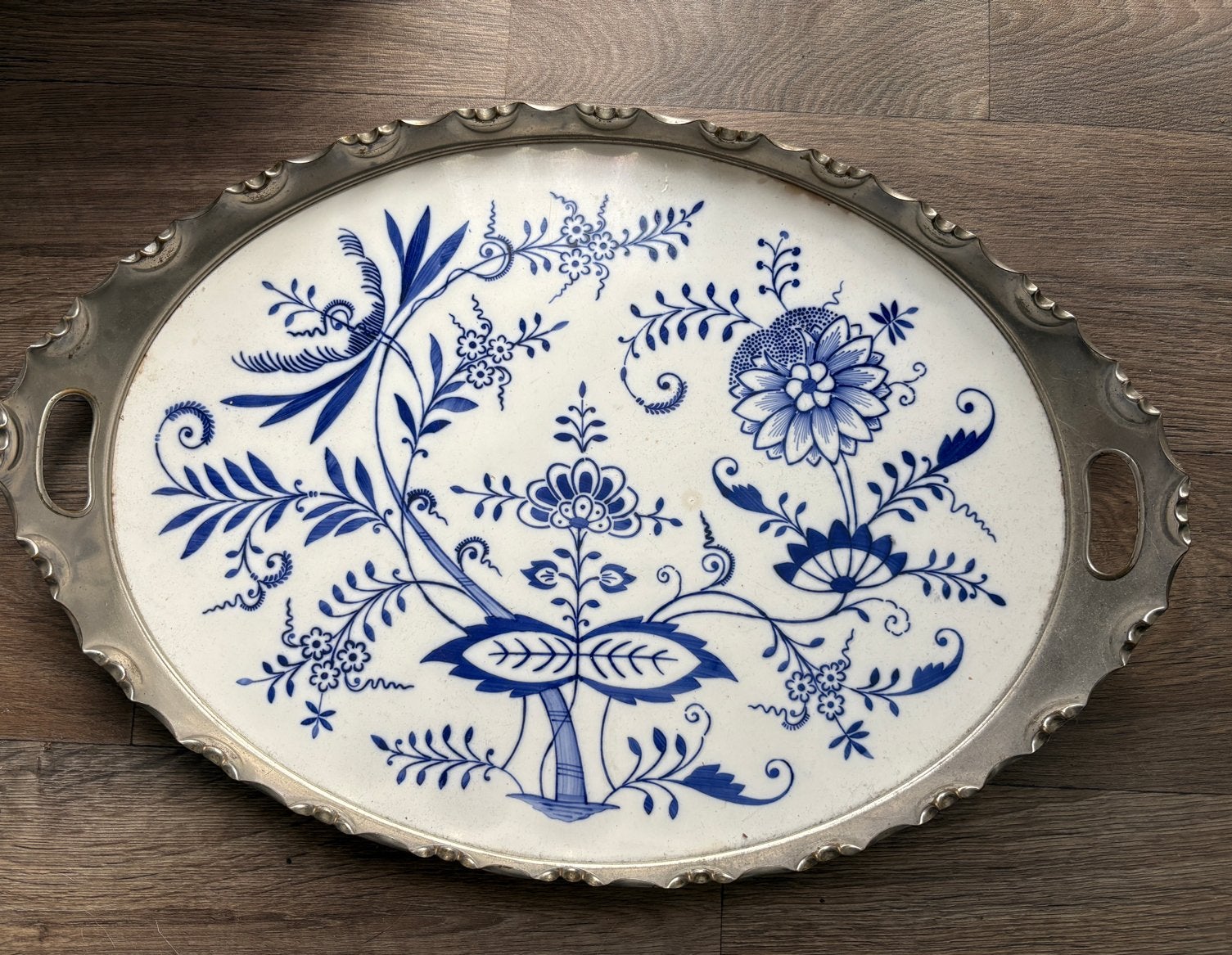 Hutschenreuther Zwiebelmuster Dienblad, Antiek en Kunst, Ophalen