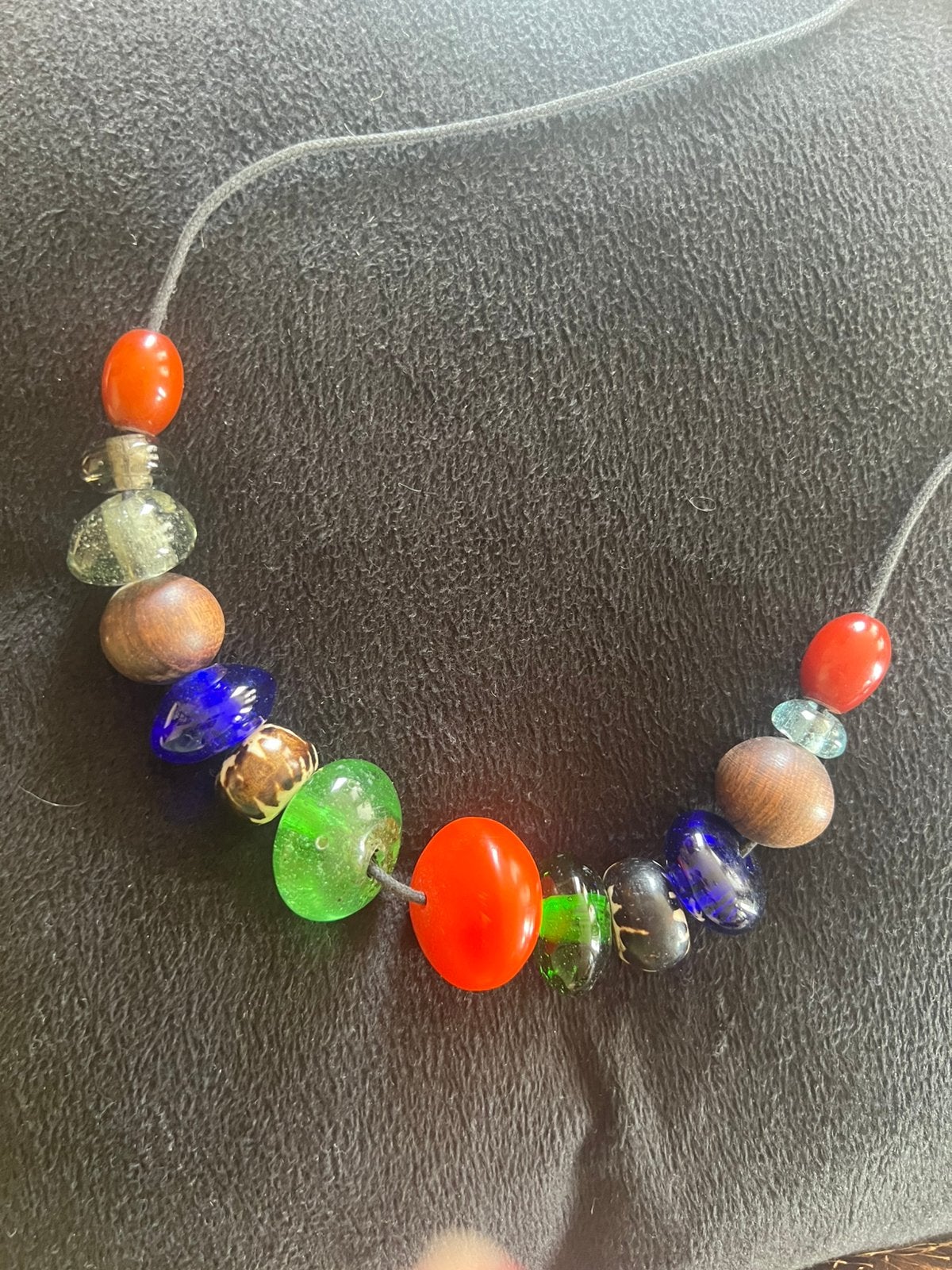Afrikaanse kralen ketting, Ophalen of Verzenden, Gebruikt, Overige materialen