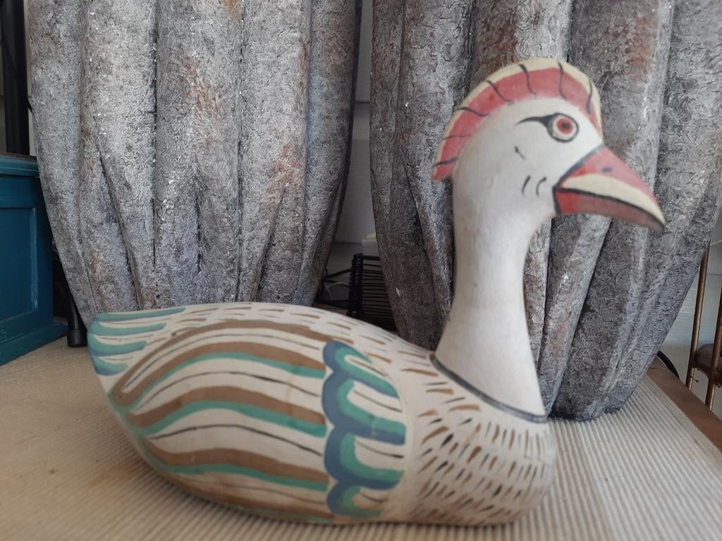 Houten Eend beeld, Verzamelen, Beelden en Beeldjes, Ophalen of Verzenden, Zo goed als nieuw, Dier