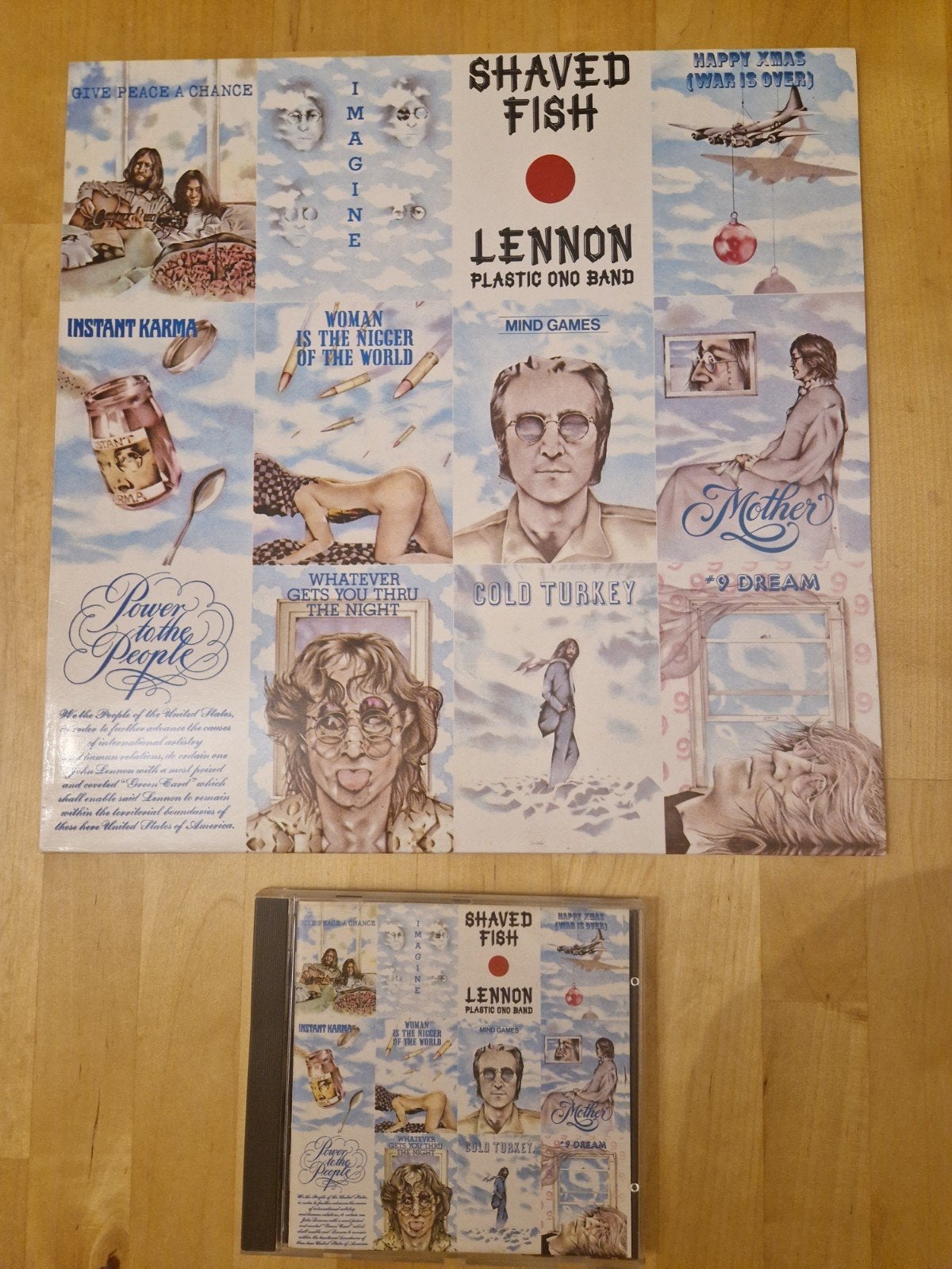 John Lennon/ - Shaved Fish  CD (Japan)+ LP (1987), Ophalen of Verzenden, Zo goed als nieuw, 12 inch, Poprock