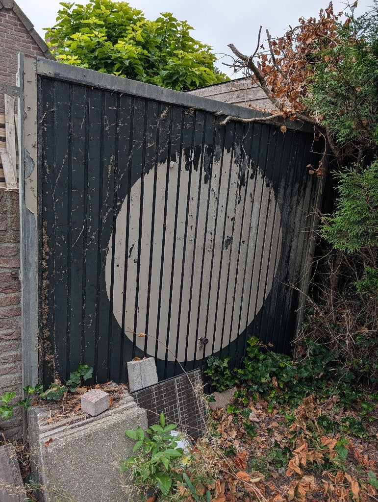 Gratis afhalen: Metalen garagedeur 216 x 240cm, Ophalen, Gebruikt, Garagedeur, Metaal