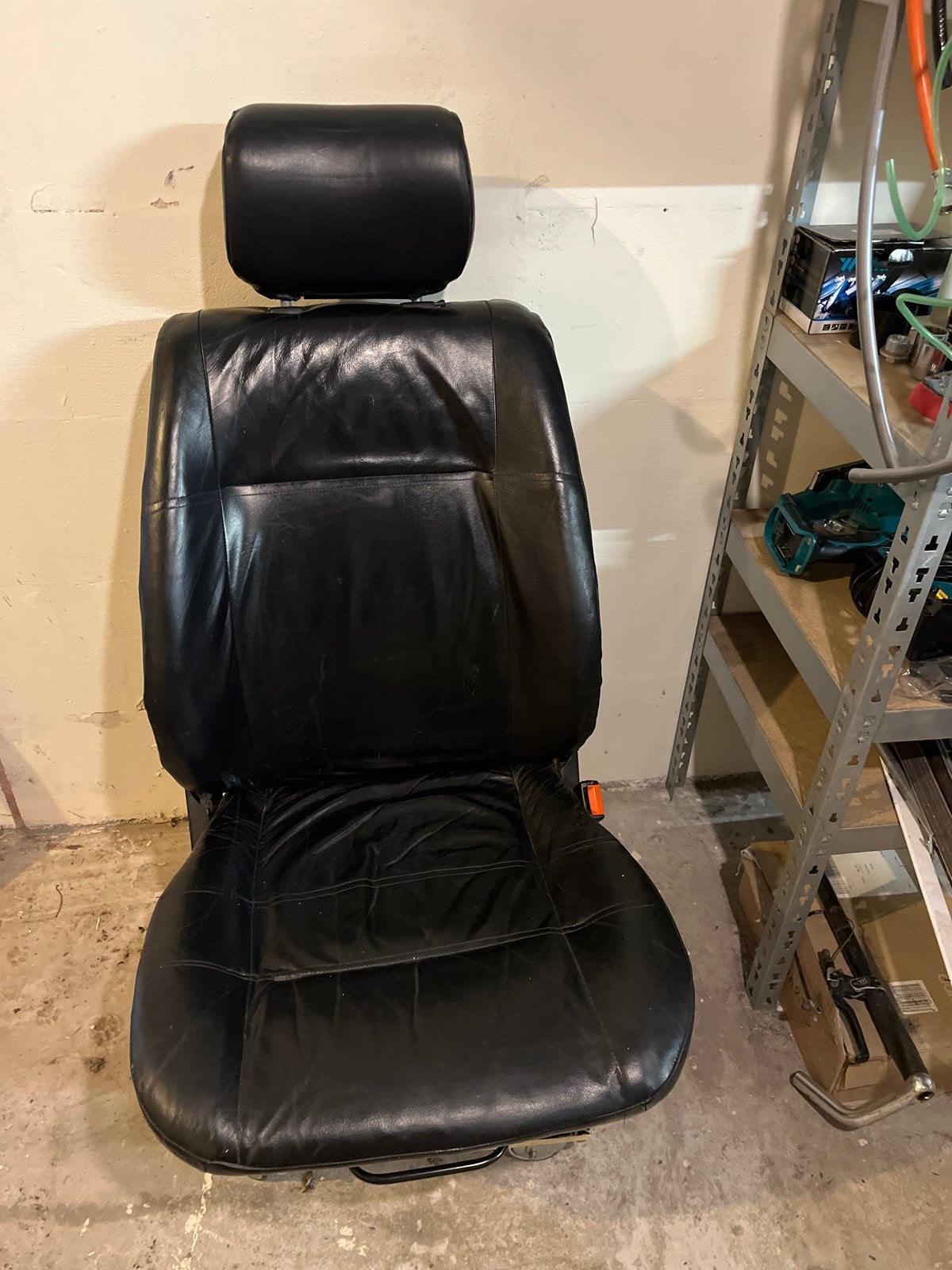 Leren stoel voor Volkswagen T4 - Zwart, gebruikt, Auto-onderdelen, Interieur en Bekleding, Ophalen of Verzenden, Gebruikt, Volkswagen