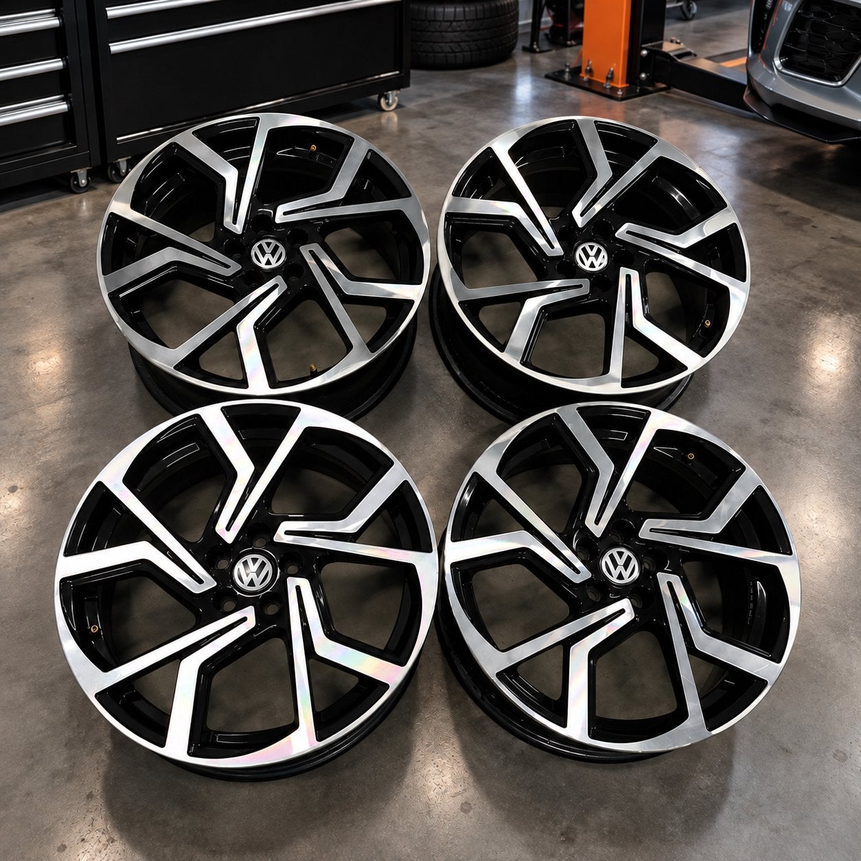 18” gti r line brescia velgen vw polo Seat Ibiza Skoda Fabia, Auto-onderdelen, Banden en Velgen, 18 inch, Gebruikt, Velg(en), Ophalen of Verzenden