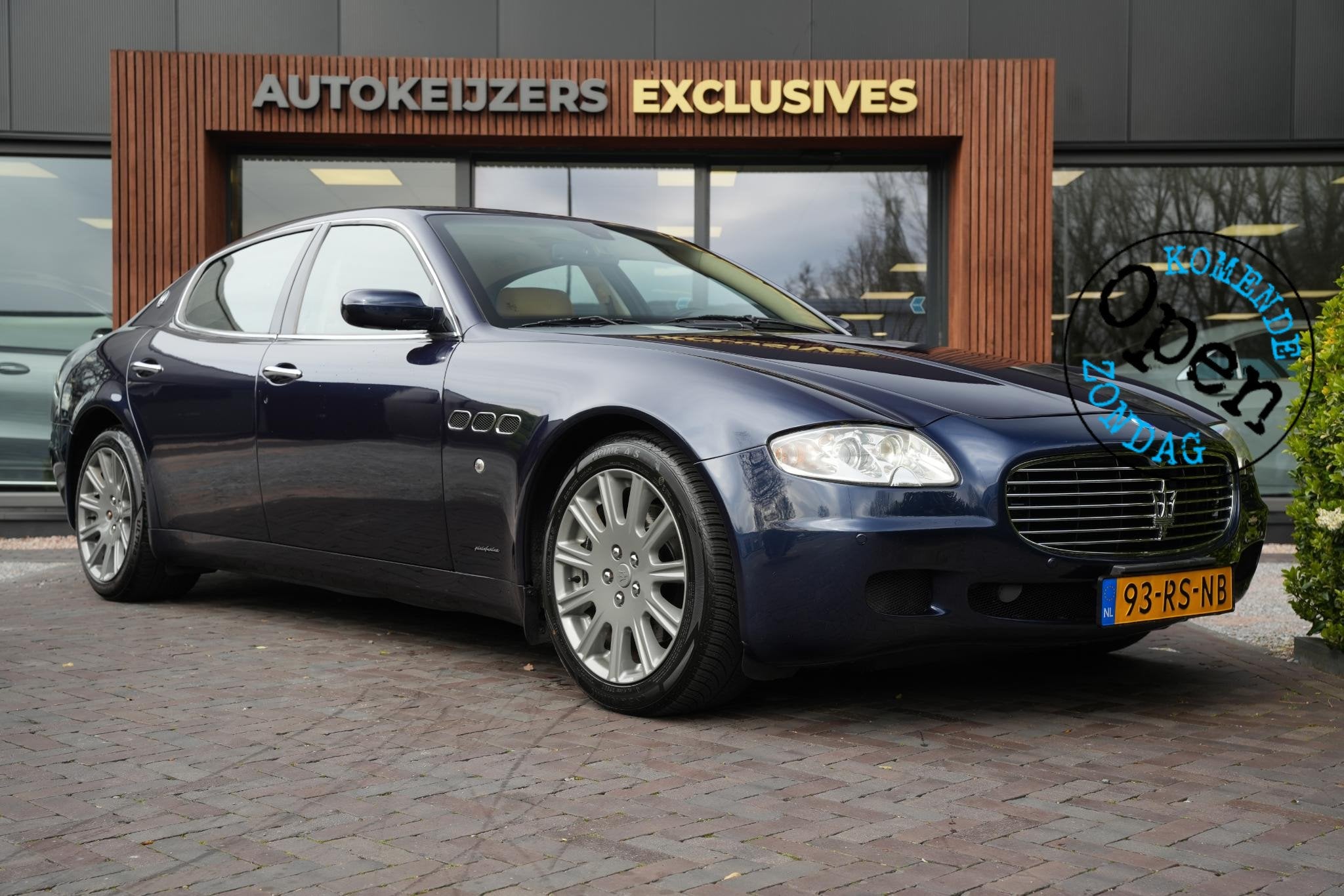Maserati Quattroporte 4.2 Duo Select Schuifdak BOSE Leder, Auto's, Automaat, Gebruikt, 8 cilinders, Blauw