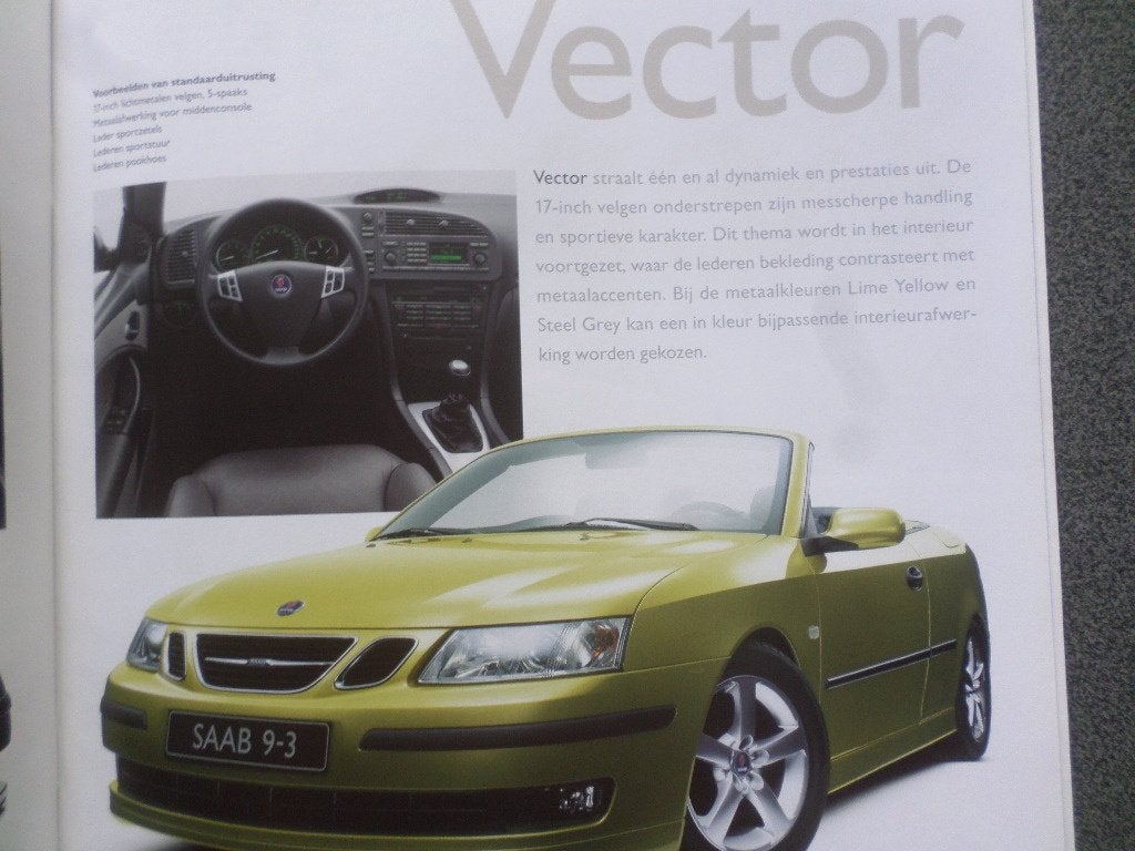 Saab 9³ Cabrio 2004 Brochure, Ophalen of Verzenden, Zo goed als nieuw, Overige merken