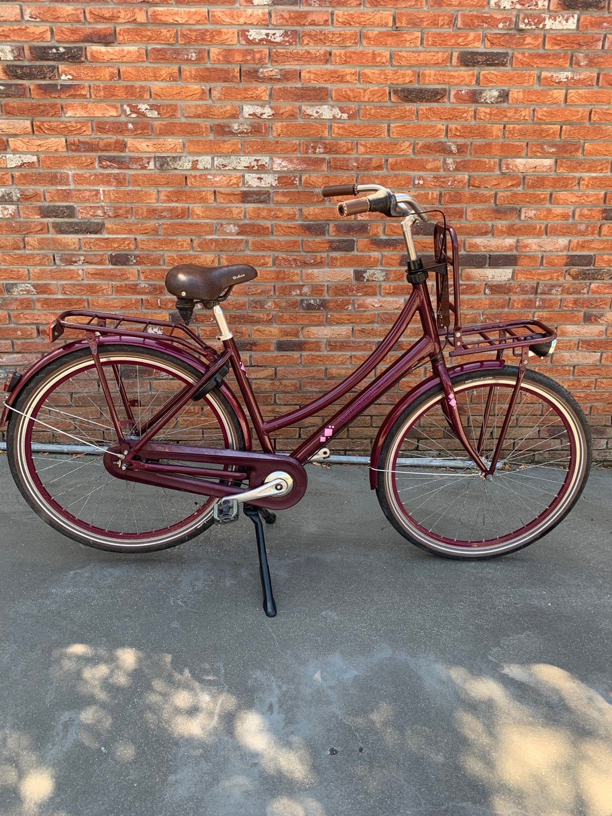 Vogue Damesfiets Paars/Rood, Dubbele standaard, Zo goed als nieuw, 0 zitjes, 50 tot 53 cm
