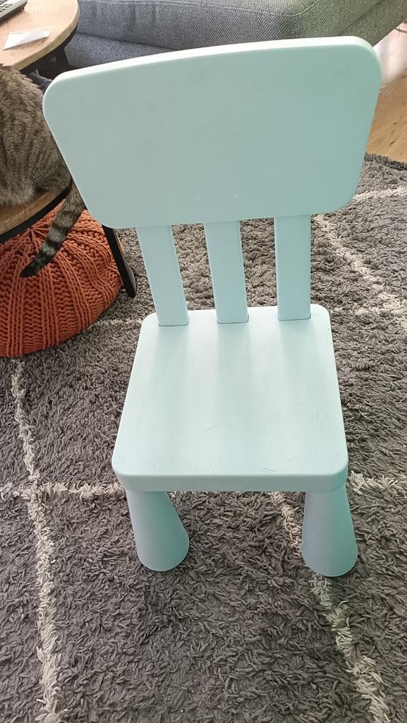 Lichtblauwe Ikea kinderstoel, Ophalen, Gebruikt, Overige typen