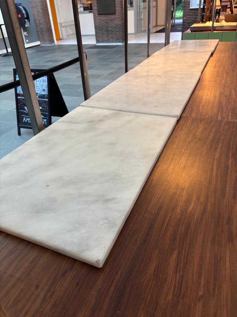 3x Stoned marmeren keukenplank 40x60 cm wit, Ophalen, Snij-/serveerplank, Zo goed als nieuw, Steen/keramiek