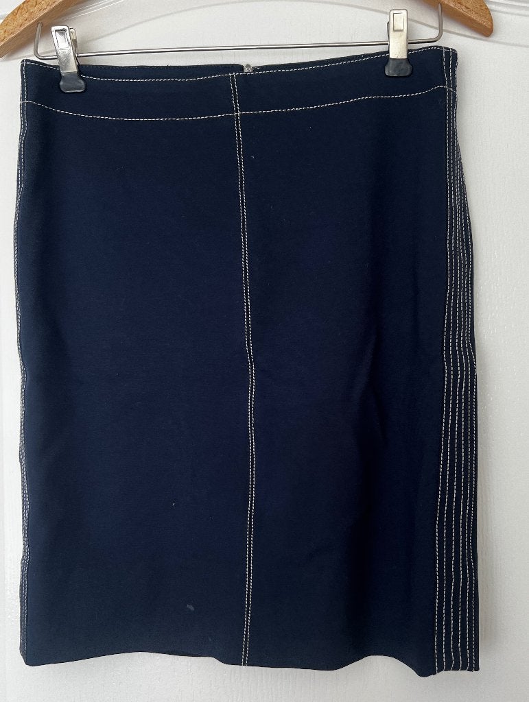 Expresso prachtig blauw rokje met wit stiksel, nieuw maat 34, Kleding | Dames, Nieuw, Ophalen of Verzenden, Knielengte, Maat 34 (XS) of kleiner