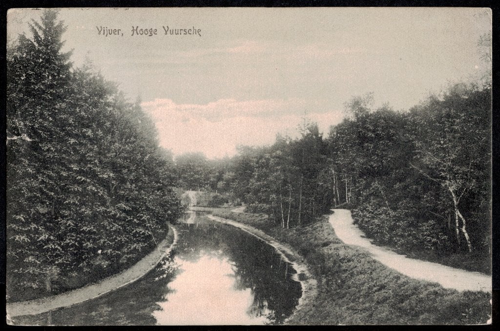 Hooge Vuursche, Vijver. 1909., Ophalen of Verzenden, Voor 1920, Gelopen, Utrecht