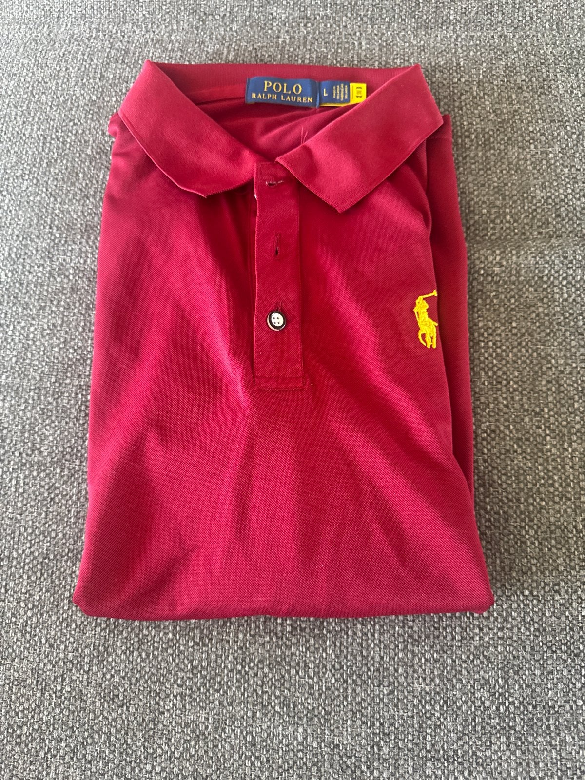 Polo Ralph Lauren Polo Shirt Rood Maat L, Kleding | Heren, Polo's, Ophalen of Verzenden, Zo goed als nieuw, Maat 52/54 (L), Rood