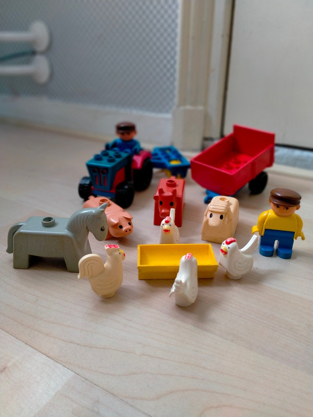 duplo boer met tractor en dieren, Kinderen en Baby's, Ophalen of Verzenden, Gebruikt, Duplo