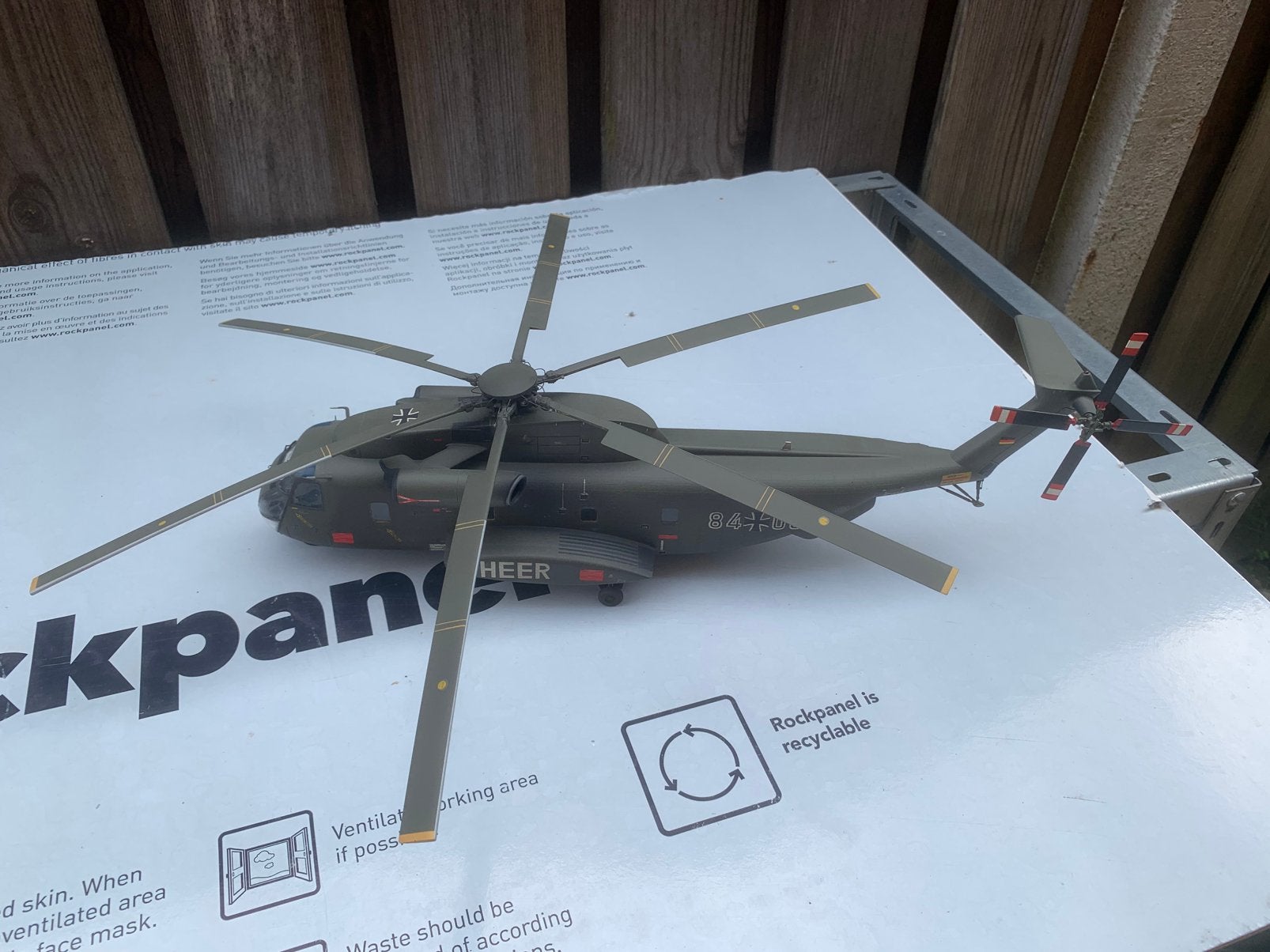 Sikorsky CH-53G/GS schaal 1:48 gebouwd, Hobby en Vrije tijd, Modelbouw | Vliegtuigen en Helikopters, Overige merken, Gebruikt