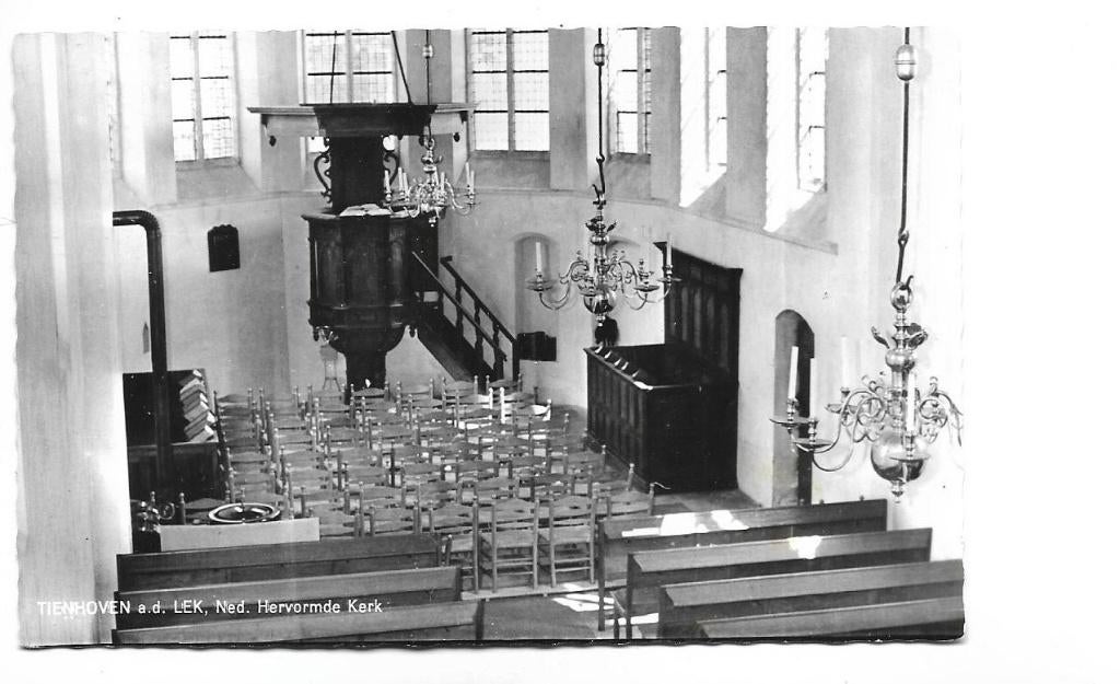 T7 Tienhoven   a d  Lek  Ned Hervormde Kerk, Ophalen of Verzenden, Ongelopen, Zuid-Holland