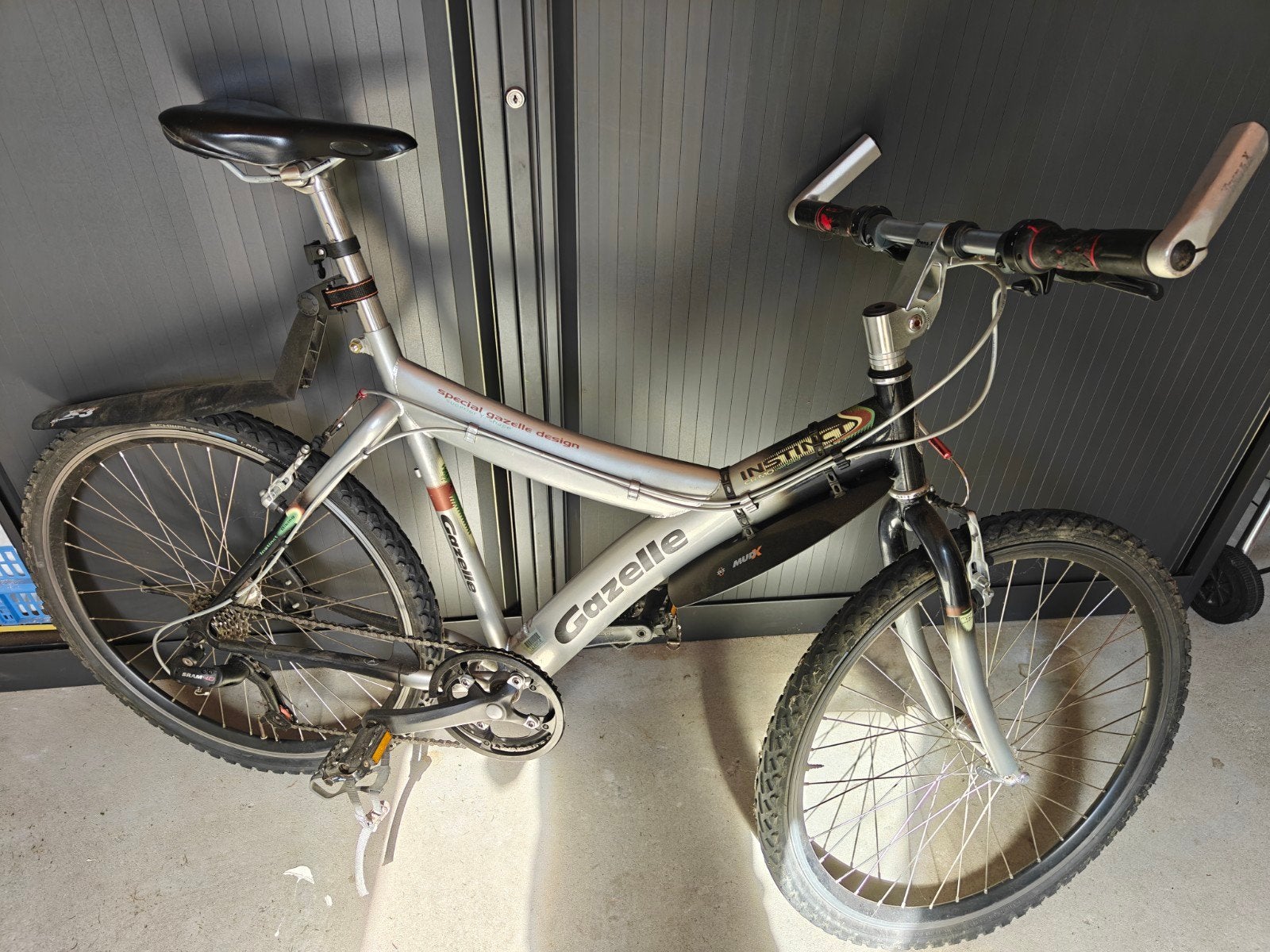 Gazelle Mountainbike - Zilverkleurig, Gebruikt, Fietsen en Brommers, Ophalen, Gebruikt, Gazelle
