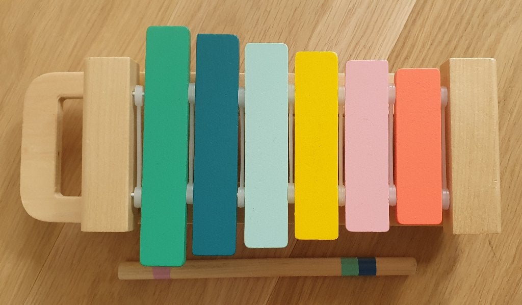 Hema houten xylofoon, Kinderen en Baby's, Speelgoed | Houten speelgoed, Ophalen of Verzenden, Zo goed als nieuw, Overige typen