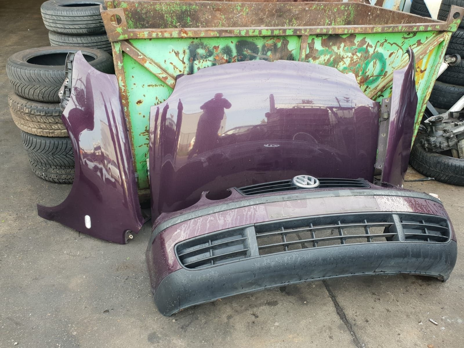 VW POLO 6N2 VOORBUMPER +VOORSCHERMEN +MOTORKAP  BJ 2002 TOT, Auto-onderdelen, Gebruikt, -, -, Ophalen of Verzenden