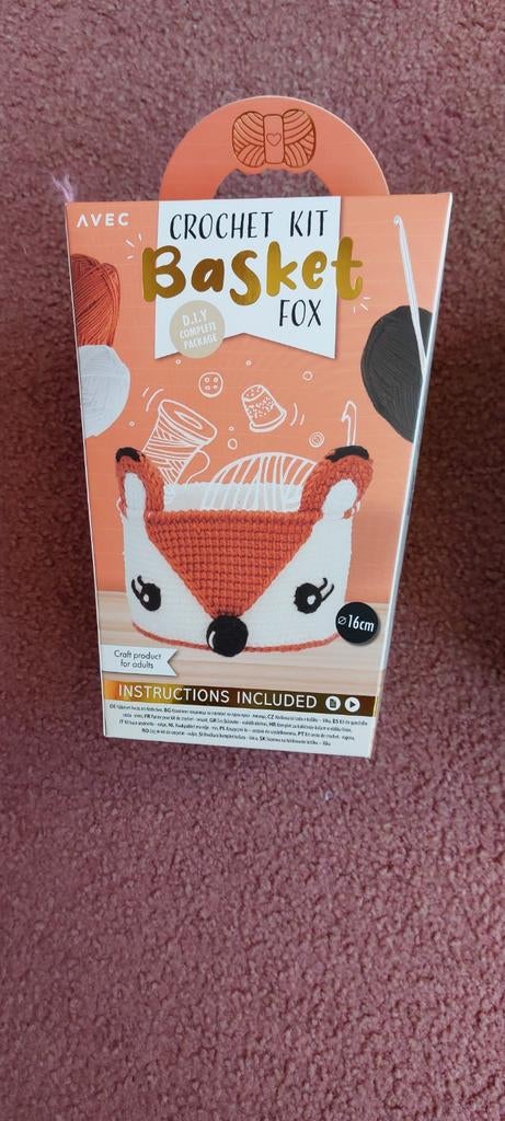 4 DIY Haakpakketten Mandjes: Vos, Beer, Panda, Hobby en Vrije tijd, Ophalen, Nieuw, Haken, Overige typen