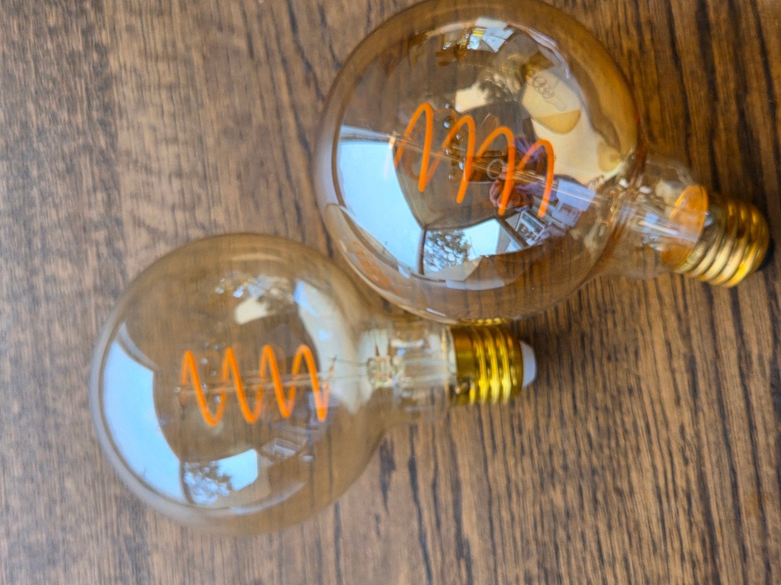 8x Dimbare LED Filament Lamp E27 G95 - Warm Wit (2200K), Overige kleuren, Gebruikt, Philips, Glas