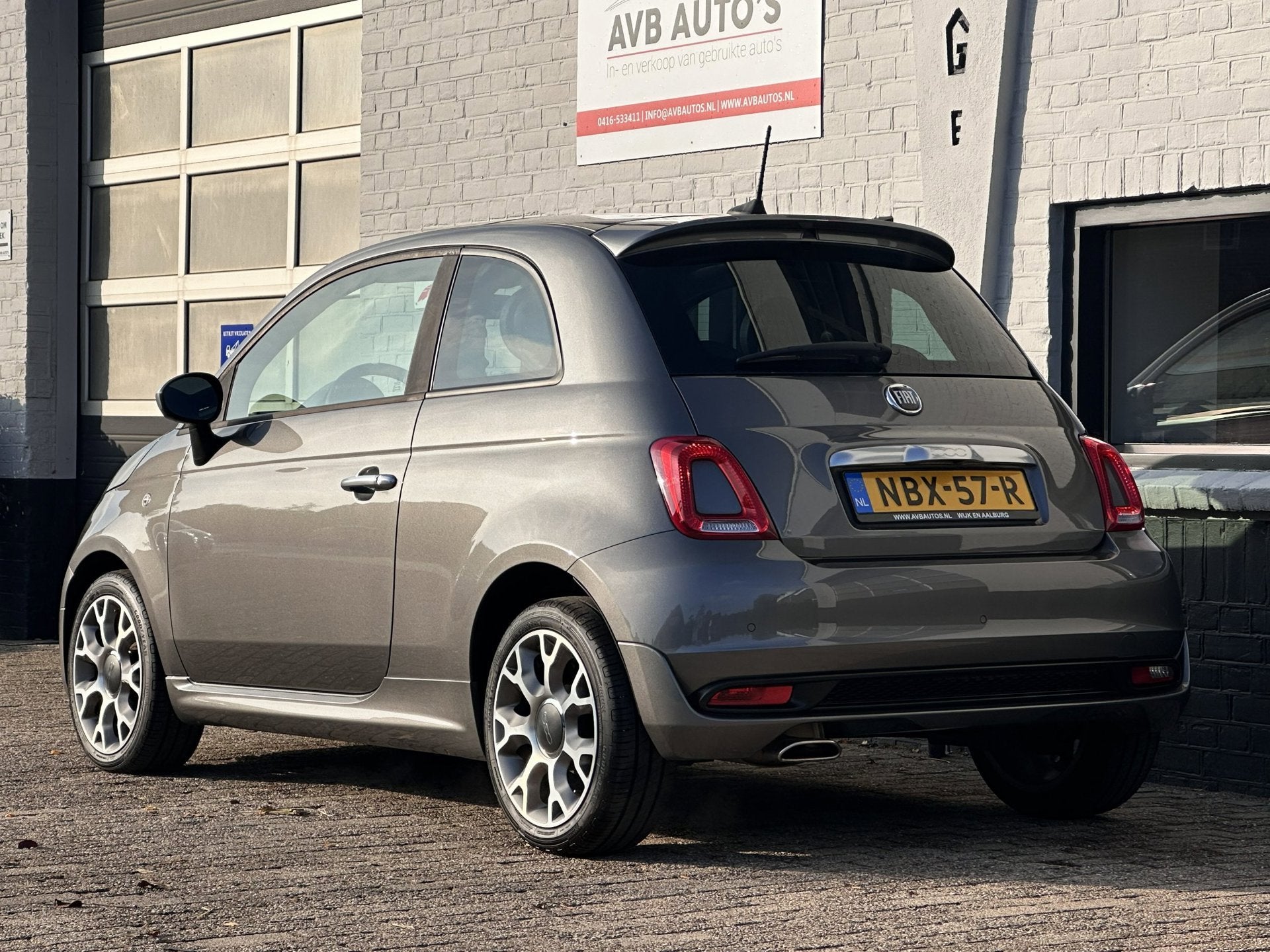 Fiat 500 1.2 Rockstar Carplay Clima Cruise Pano Xenon Leder, Auto's, Voorwielaandrijving, Gebruikt, 4 cilinders, 4 stoelen