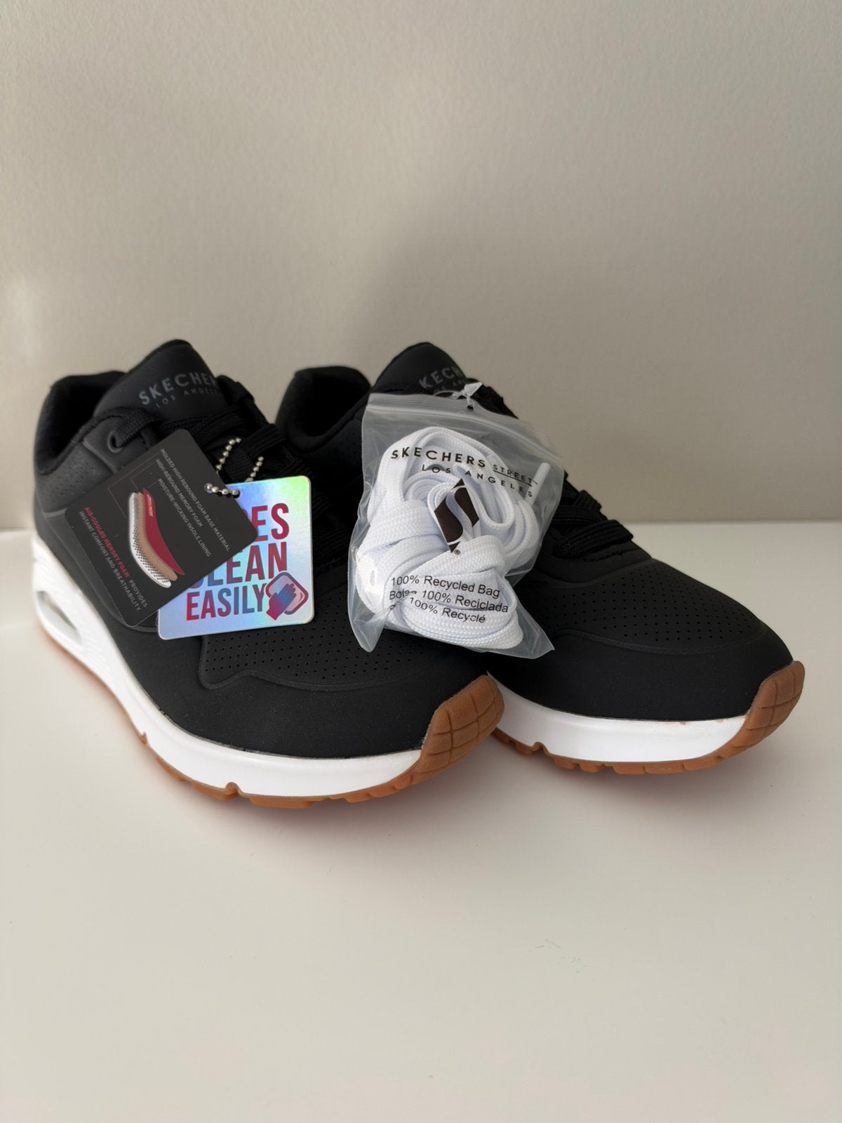 Skechers Street Uno Stand On Air Sneakers Zwart | Maat 36, Zwart, Nieuw, Ophalen of Verzenden, Sneakers of Gympen