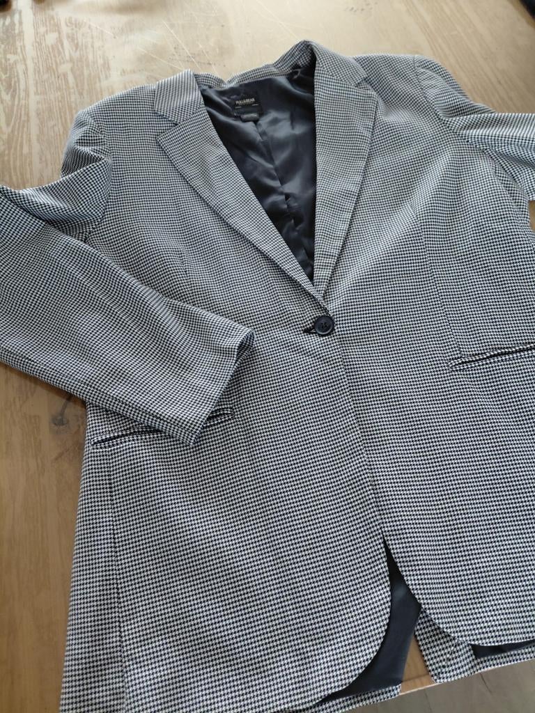 Pull&Bear Pied-de-poule Jasje Maat L, Pull&Bear, Zwart, Maat 42/44 (L), Ophalen of Verzenden