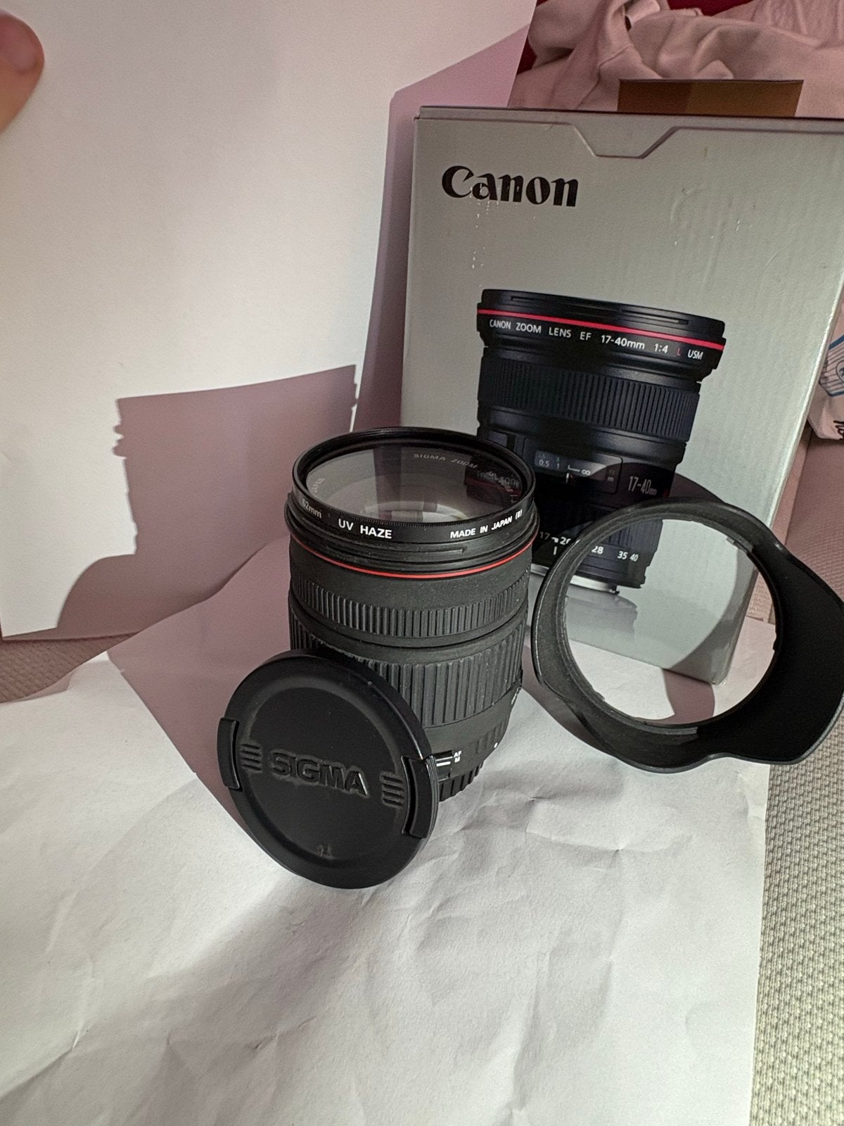 Sigma lens doos is van canon, Audio, Tv en Foto, Fotografie | Lenzen en Objectieven, Ophalen, Canon, Autofocus, Groothoeklens