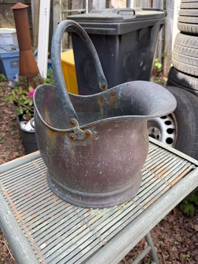 Koperen pot met handvat, Antiek en Kunst, Antiek | Koper en Brons, Ophalen of Verzenden, Koper