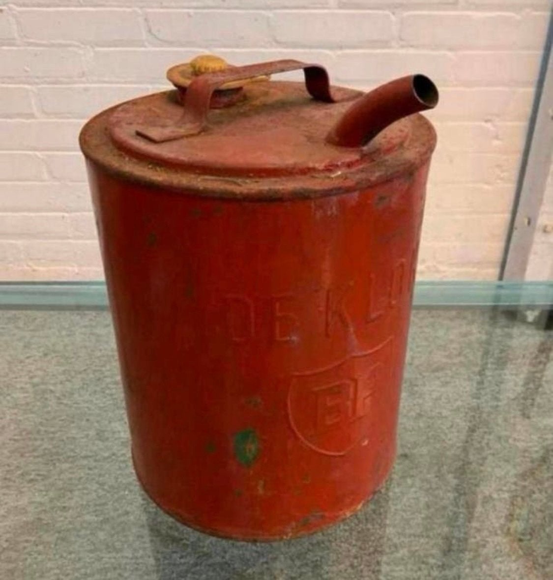 Kan Leuke oude De Klok BP petroleum oliekan, Verzenden