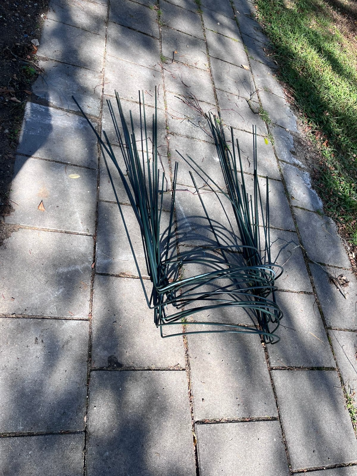 16 planten steunen metaal korte en lange, Tuin en Terras, Tuinhekken en Hekwerk, Ophalen, Zo goed als nieuw, IJzer, Overige typen