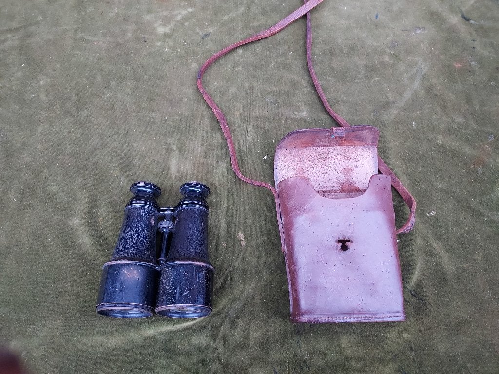 Militaire verrekijker in lederen foudraal, WO I - WO II., Verzamelen, Marque Iris de Paris, Niet bekend, Overige gebieden, Verzenden