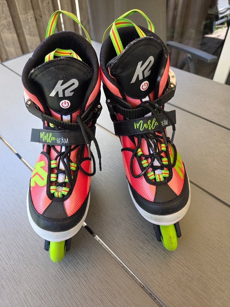 Inline roller blades K2  maat 35-40 meisje, Ophalen, K2, Kinderen, Zo goed als nieuw