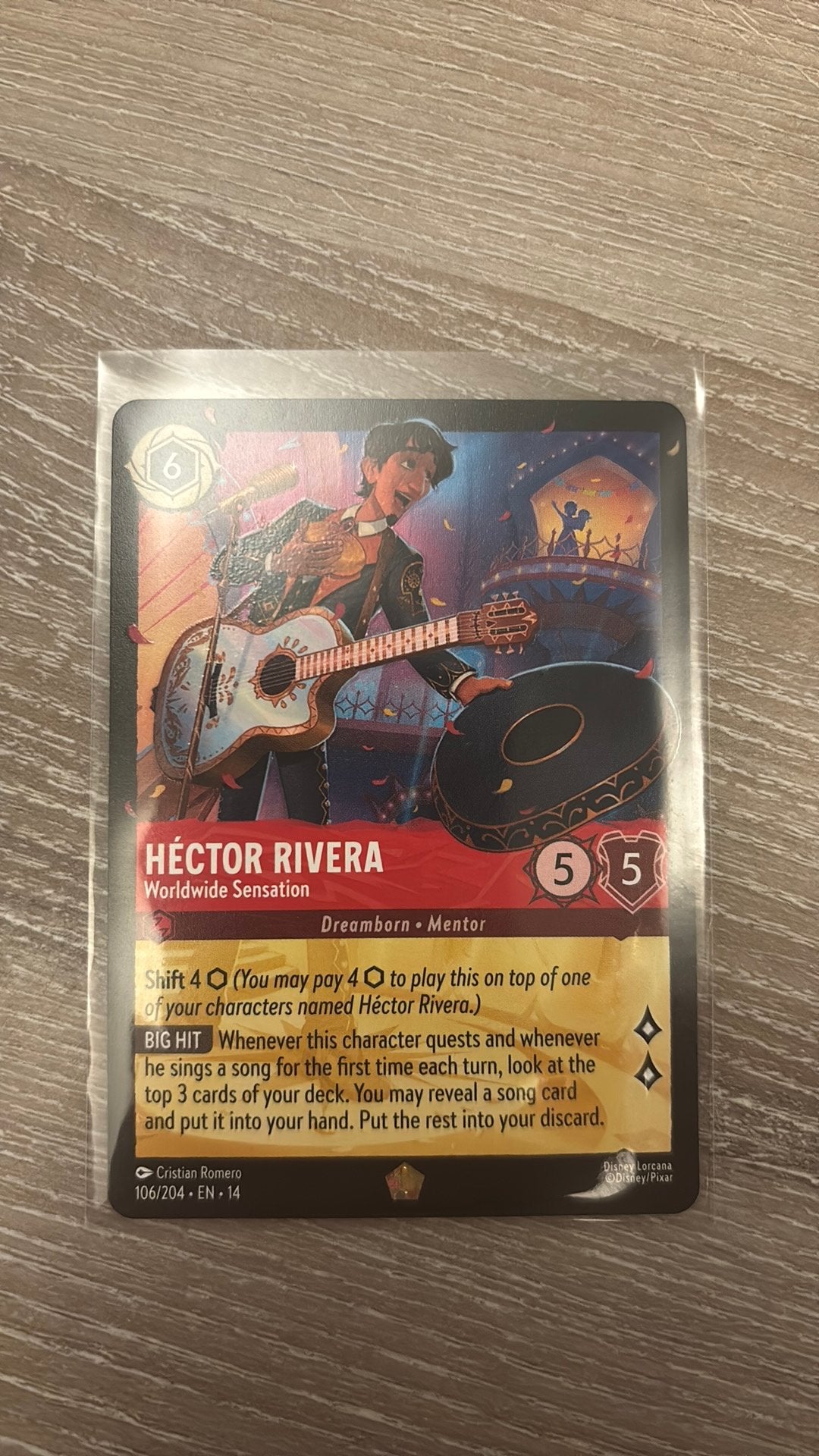 Disney Lorcana Hector Rivera sensation 106-204 14HPC nonfoil, Ophalen of Verzenden, Zo goed als nieuw
