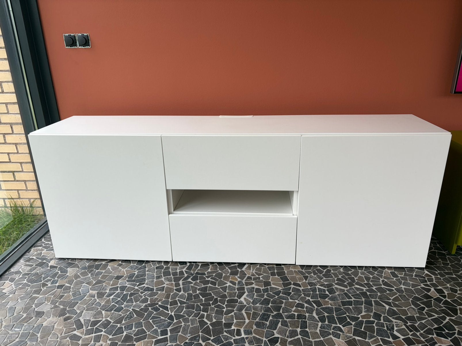 Ikea Besta tv meubel 3 vaks, Ophalen, Zo goed als nieuw, 25 tot 50 cm, Minder dan 100 cm