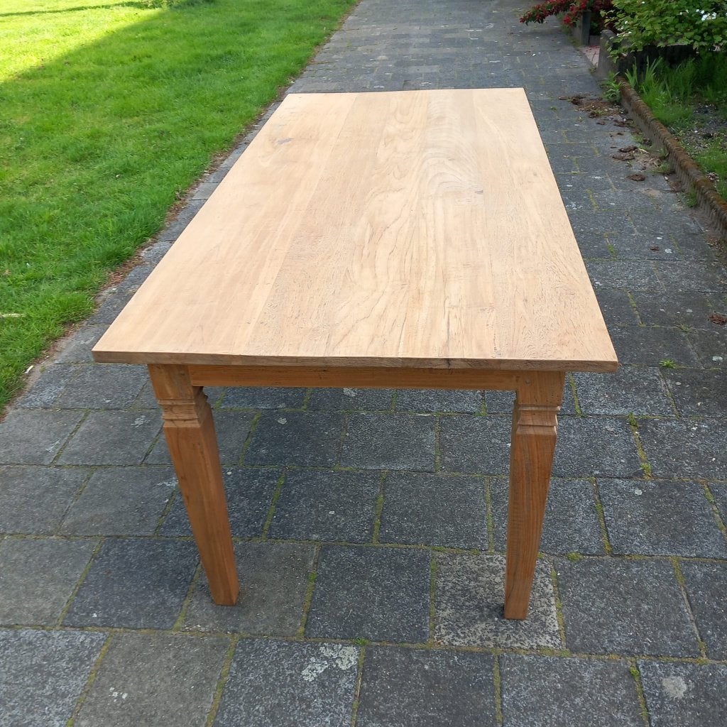 Antieke teak eettafel 200x94x78 ONBEHANDELD, Huis en Inrichting, Tafels | Eettafels, Gebruikt, 50 tot 100 cm, 200 cm of meer, Rechthoekig