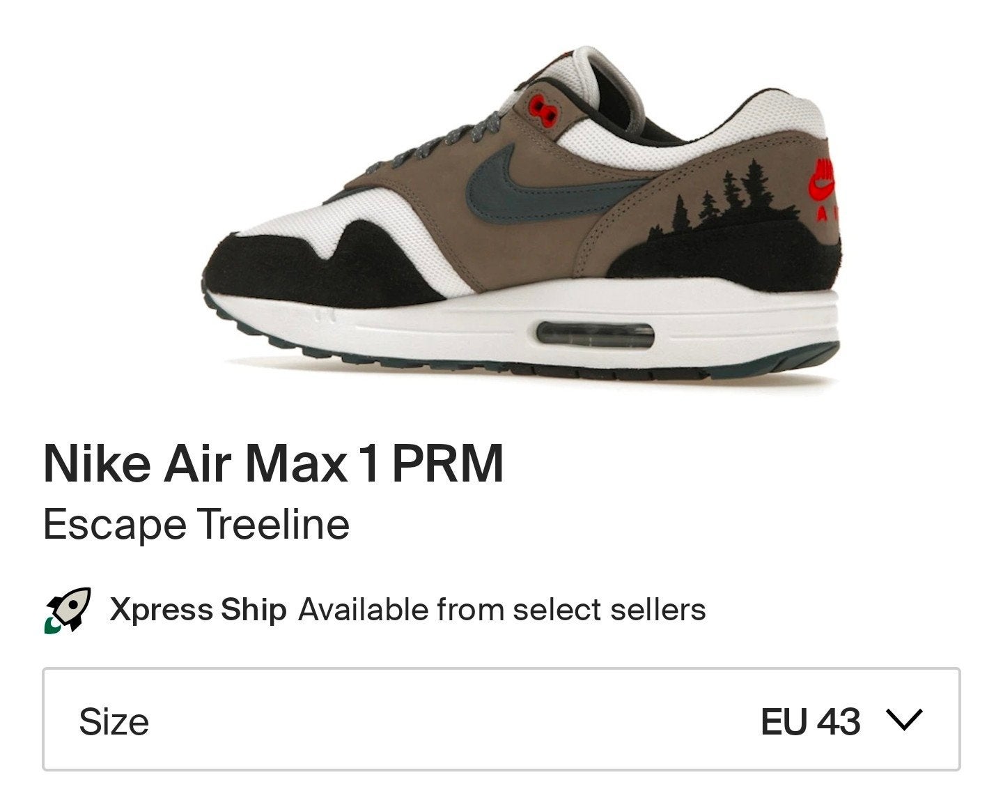 Nike Air Max 1 PRM Escape Treeline FJ0698-100 Maat 43 Nieuw, Kleding | Heren, Schoenen, Overige kleuren, Nike Inc., Nike, Nieuw