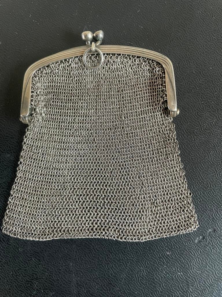 Antiek zilveren tasje, Ophalen of Verzenden