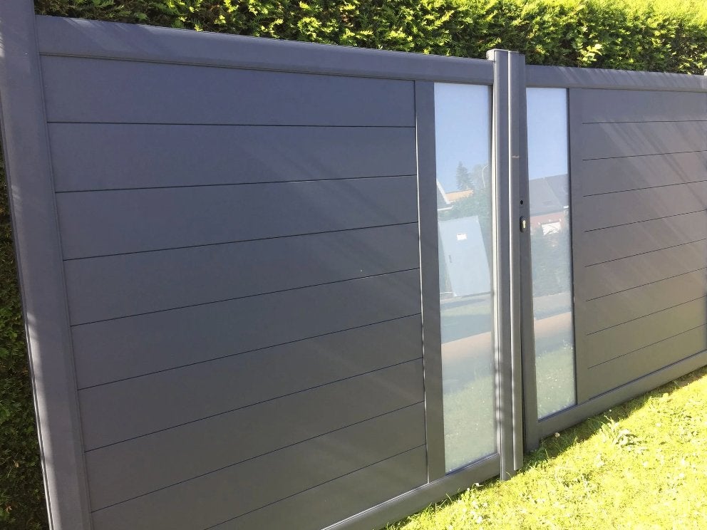 tuinpoort draaipoort aluminium OTIS SHOWROOMMODEL, Tuin en Terras, Tuinpoorten, Ophalen, Aluminium, Zo goed als nieuw, 150 tot 200 cm