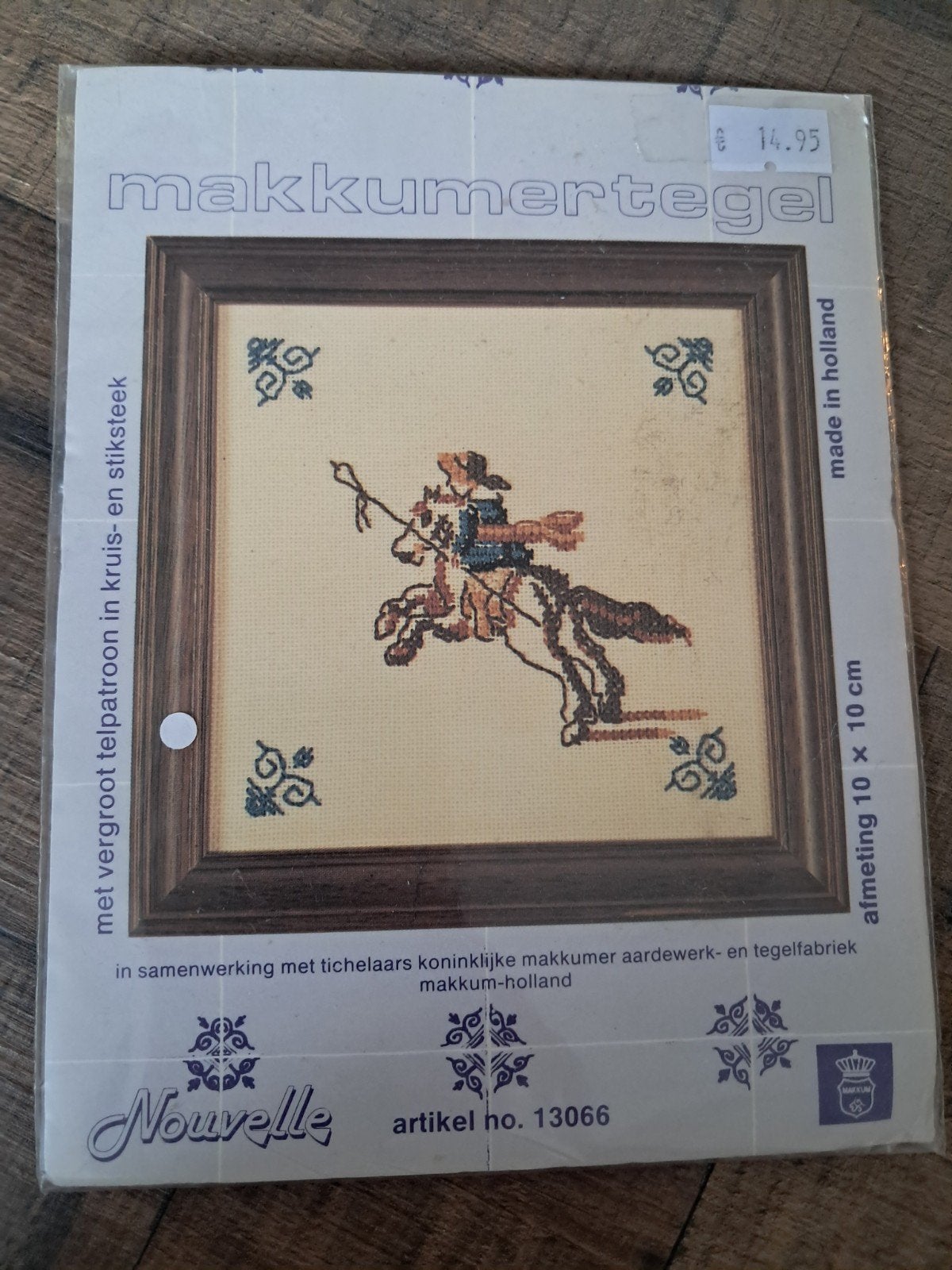 Nieuw Makkumertegel Borduurpakket - Ruiter op Paard, Ophalen of Verzenden, Nieuw, Handborduren, Borduurpakket