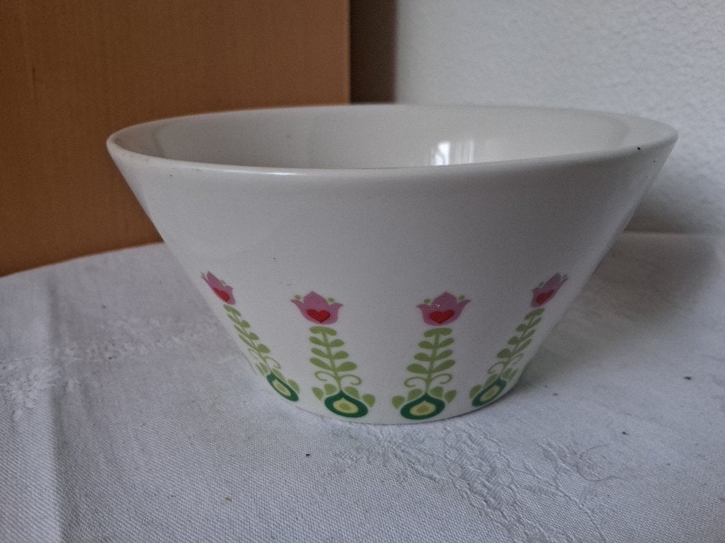 Hema ceramic schaaltje met roze bloemetjes, Hema, Ophalen of Verzenden, Overige stijlen, Porselein