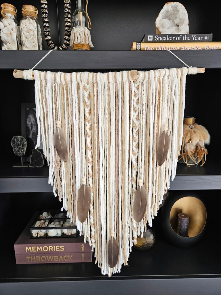 Wandkleed wit Beige bali decoratie muurhanger bohemian, Huis en Inrichting, Woonaccessoires | Wanddecoraties, Ophalen of Verzenden