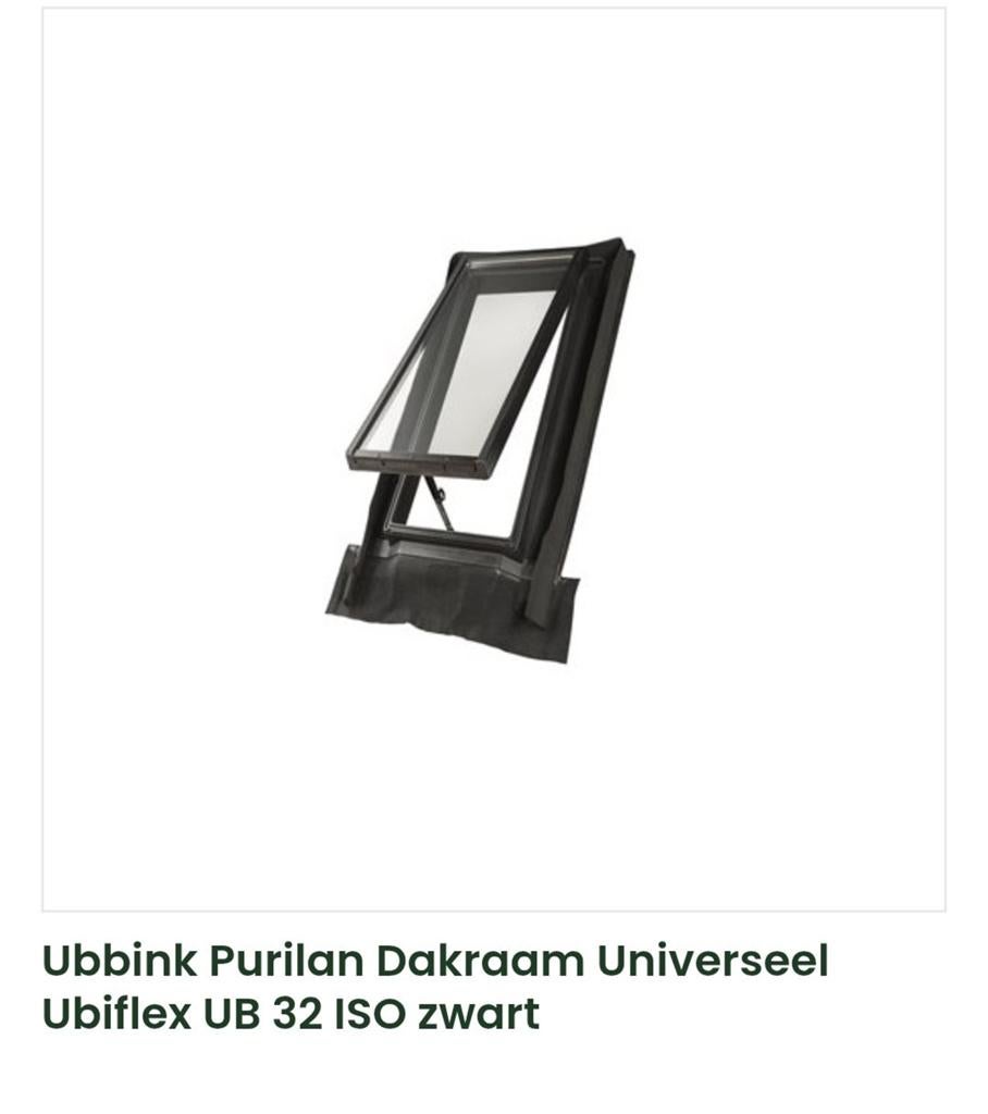 Ubbink Purilan dakraam met dubbel glas, Doe-het-zelf en Verbouw, Minder dan 80 cm, Minder dan 80 cm, Nieuw, Ophalen of Verzenden