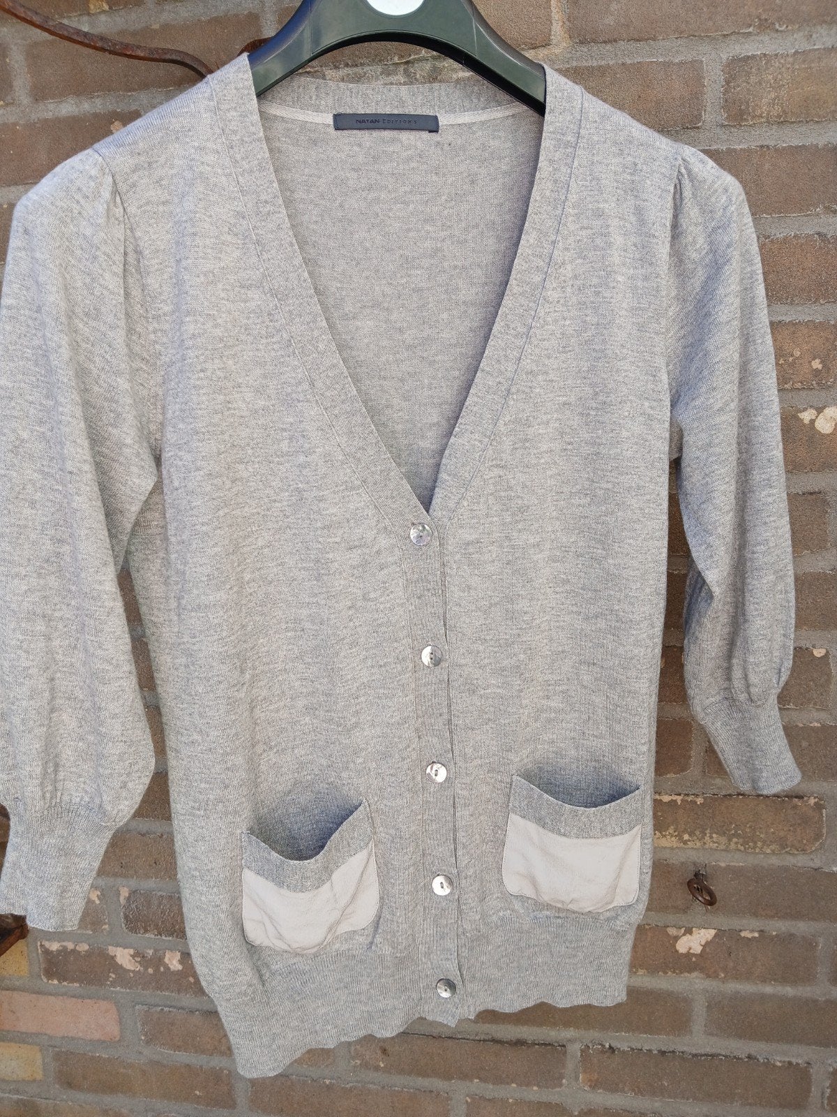 Nathan grijs cashmere vestje, Maat 38/40 (M), Ophalen of Verzenden, Zo goed als nieuw, Grijs